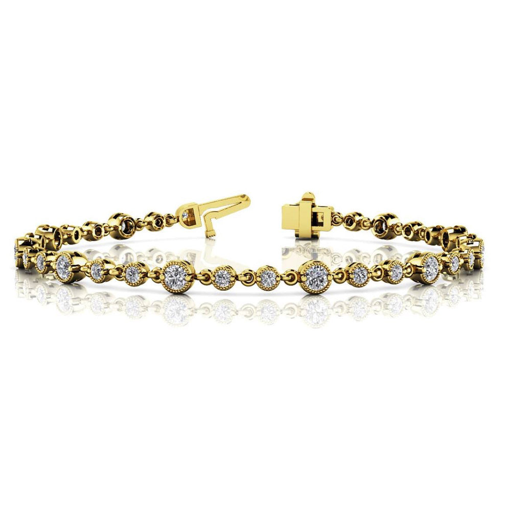 Yellow Gold Diamond Tennis Bracelet