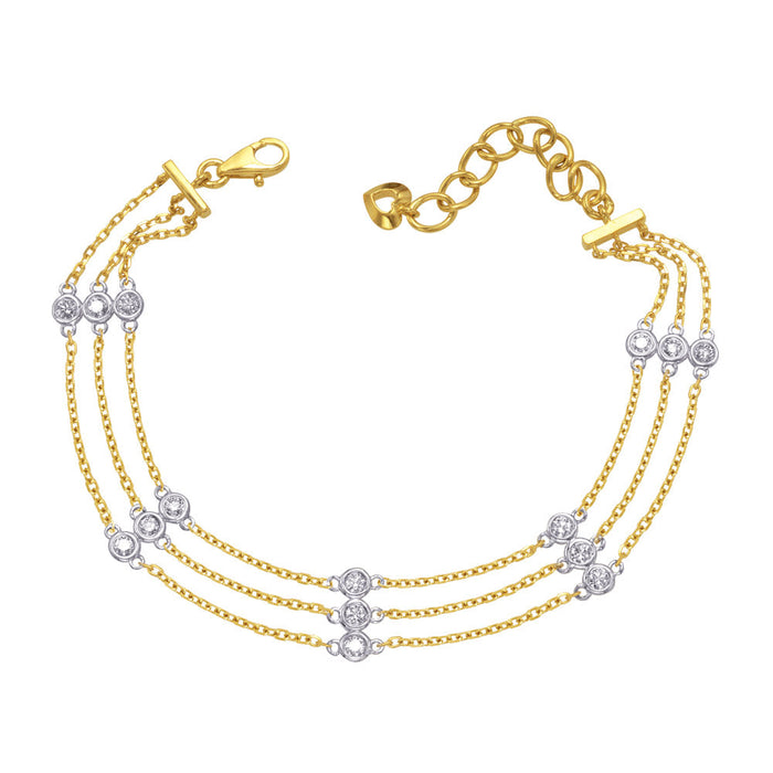Yellow Gold Diamond By The Yard Bracelet