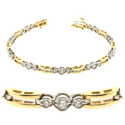 Yellow & White Gold Diamond Bracelet