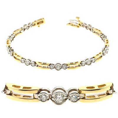 Yellow & White Gold Diamond Bracelet