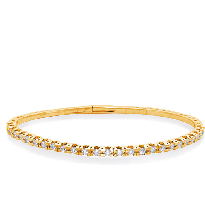 Yellow Gold Flexible Bangle Bracelet