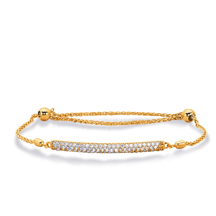 Yellow Gold Bolo Diamond Bracelet