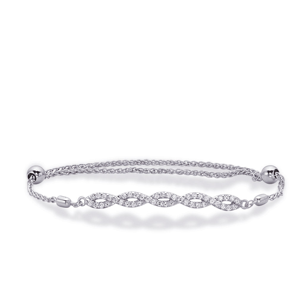 White Gold Bolo Diamond Bracelet