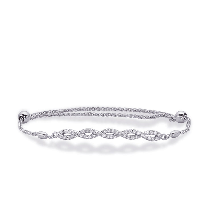 White Gold Bolo Diamond Bracelet