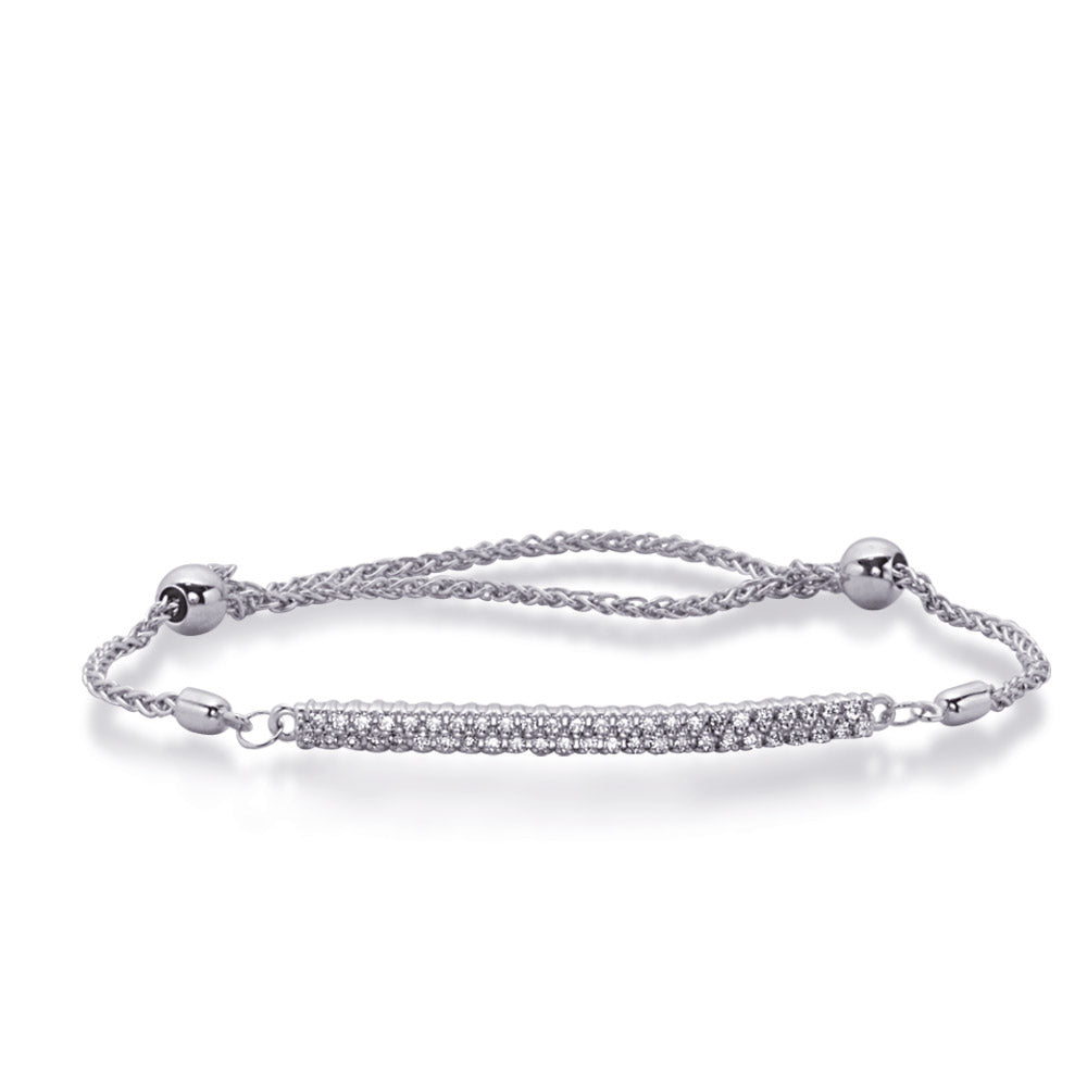 White Gold Bolo Diamond Bracelet