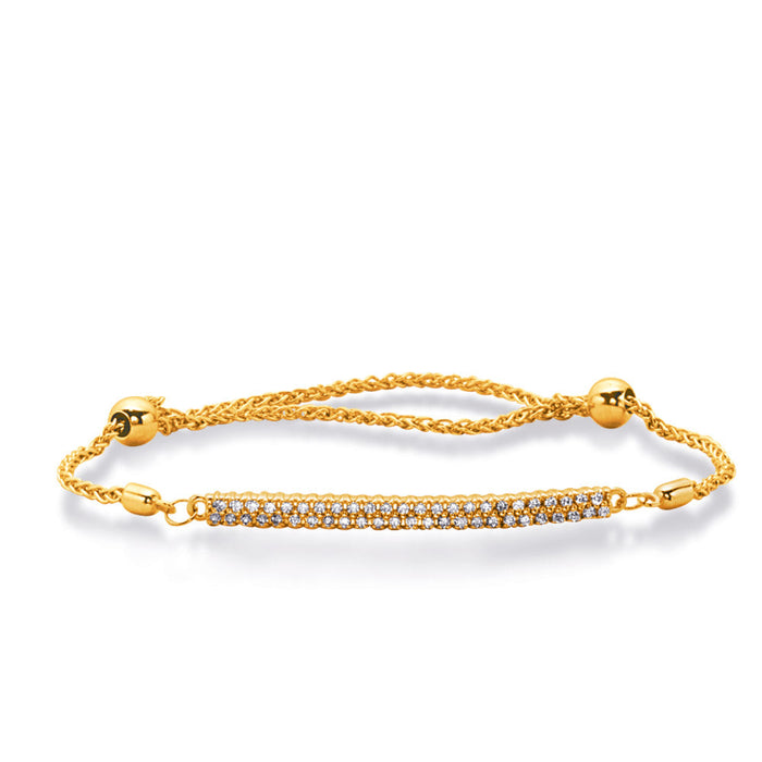 Yellow Gold Bolo Diamond Bracelet