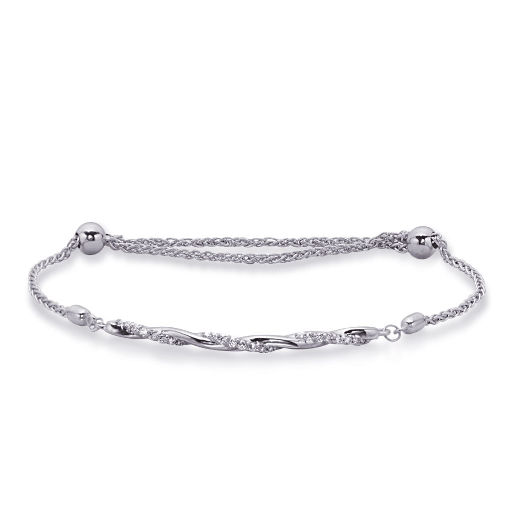 White Gold Bolo Diamond Bracelet