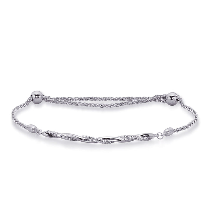 White Gold Bolo Diamond Bracelet