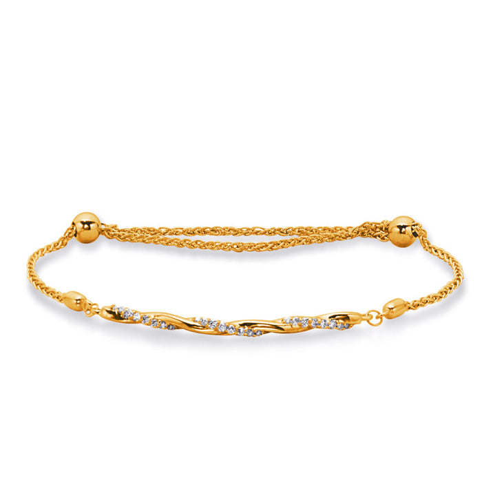 Yellow Gold Bolo Diamond Bracelet