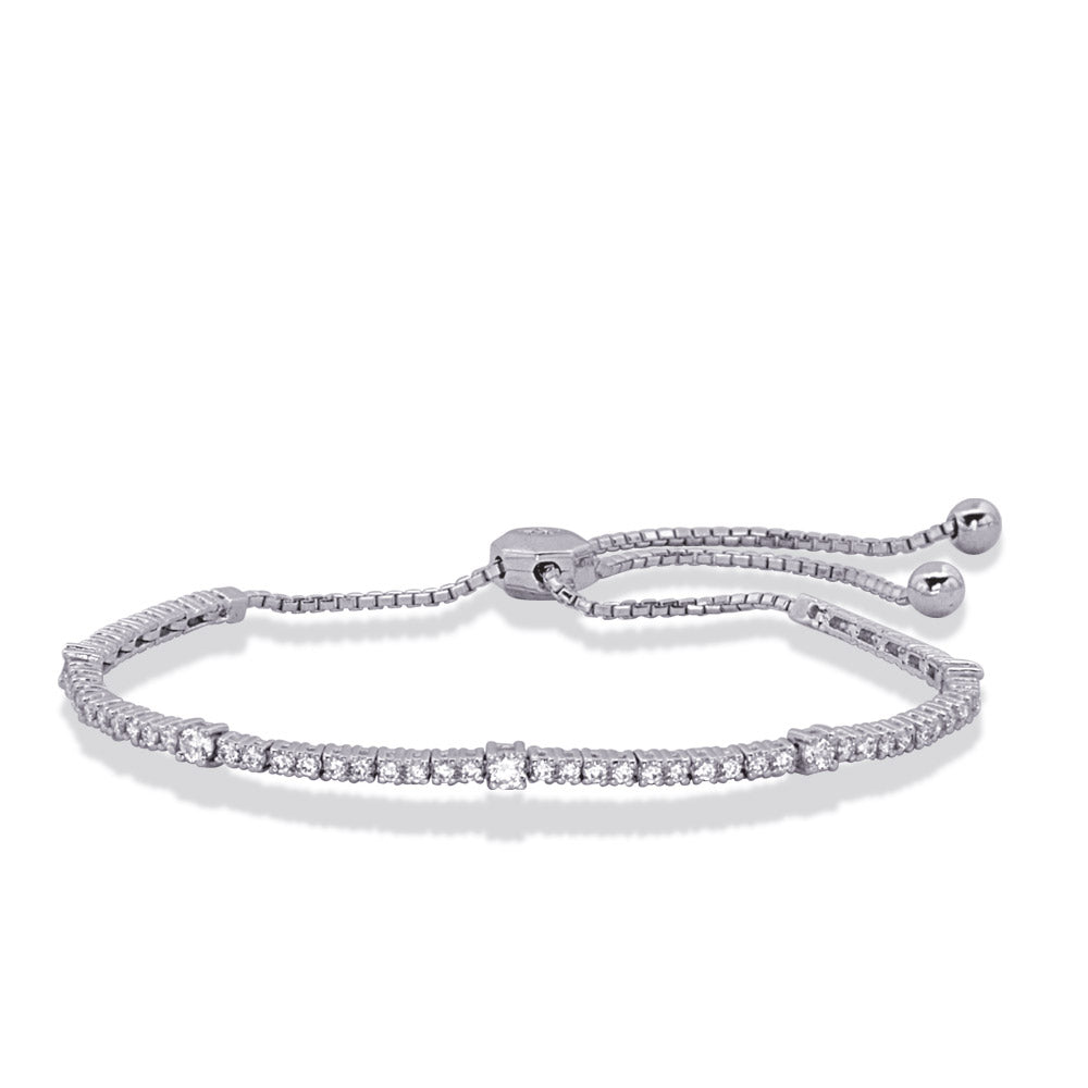 White Gold Bolo Diamond Bracelet