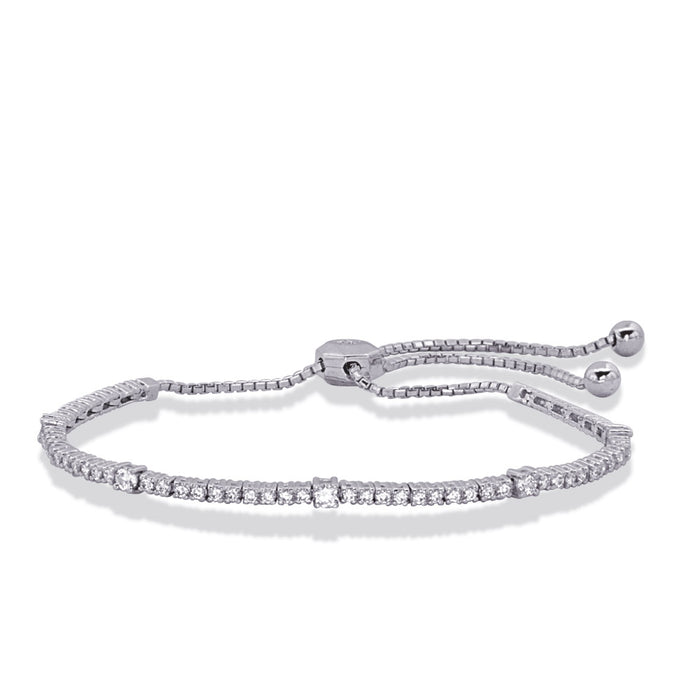 White Gold Bolo Diamond Bracelet