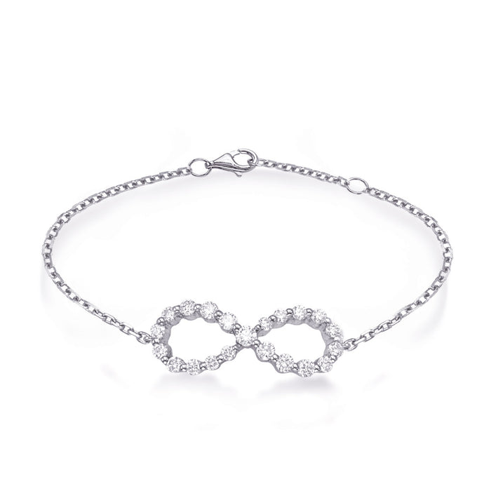 White Gold Infinity Sign Bracelet