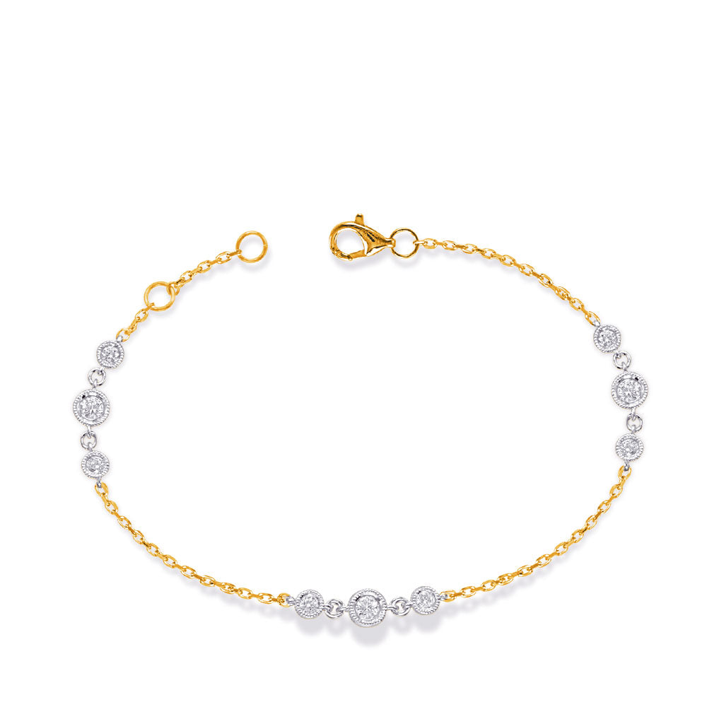Yellow & White Gold Diamond Bracelet
