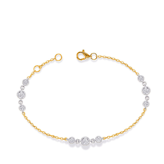 Yellow & White Gold Diamond Bracelet