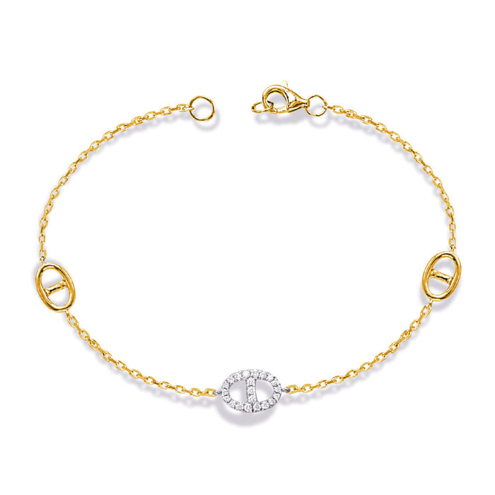 Yellow & White Gold Diamond Bracelet