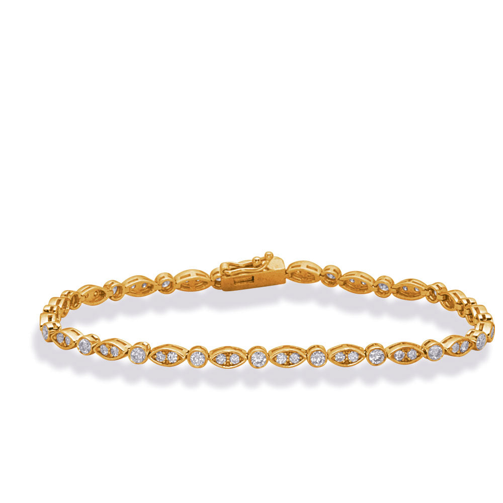 Yellow  gold Diamond Bracelet