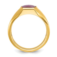 14k IBGoodman Men's Created Ruby Doublet Stone Complete Ring-B52129