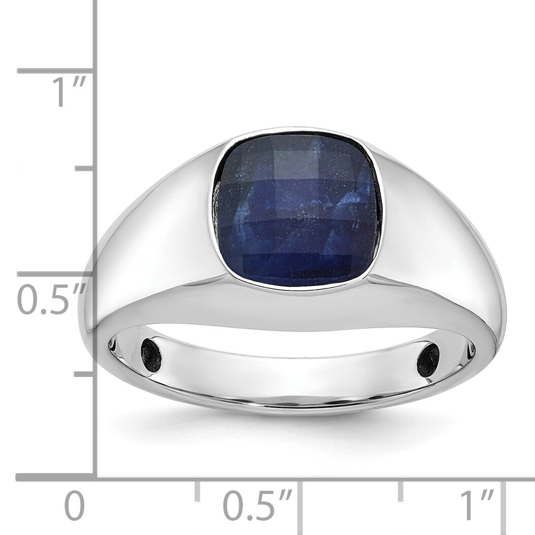 10k White Gold IBGoodman Men's Gemstone Ring Mounting-B52130