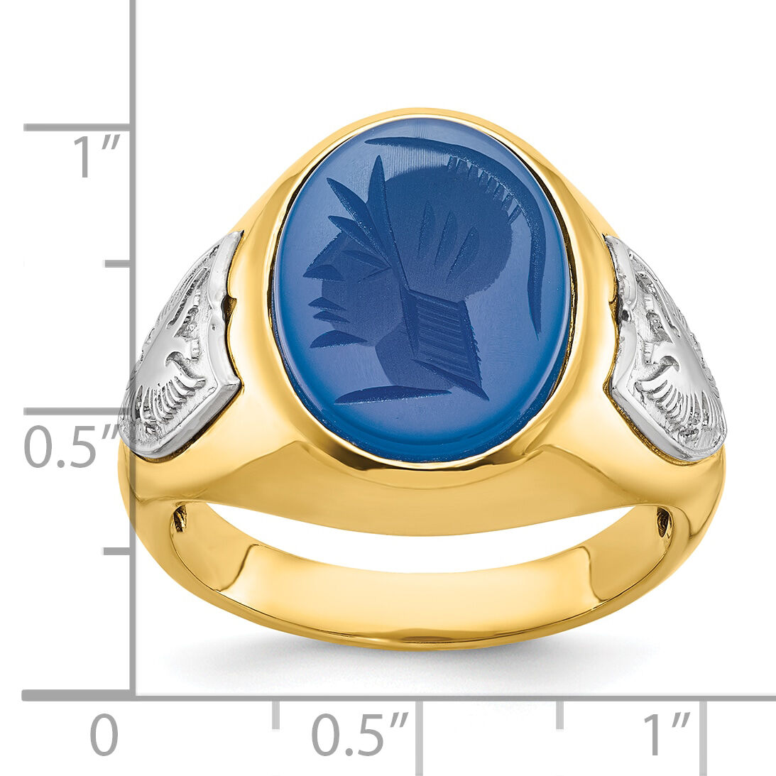 10k Two-tone IBGoodman Men's Gemstone Ring Mounting-B52132