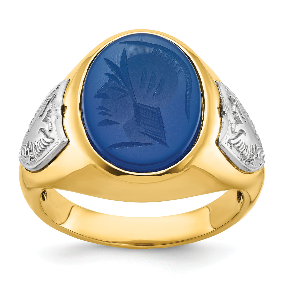 10k Two-tone IBGoodman Men's Gemstone Ring Mounting-B52132