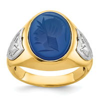 10k Two-tone IBGoodman Men's Gemstone Ring Mounting-B52132