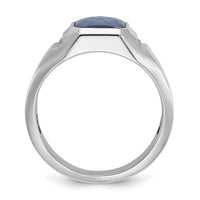 14k White Gold IBGoodman Sapphire Doublet/Diamond Complete Ring-B52138