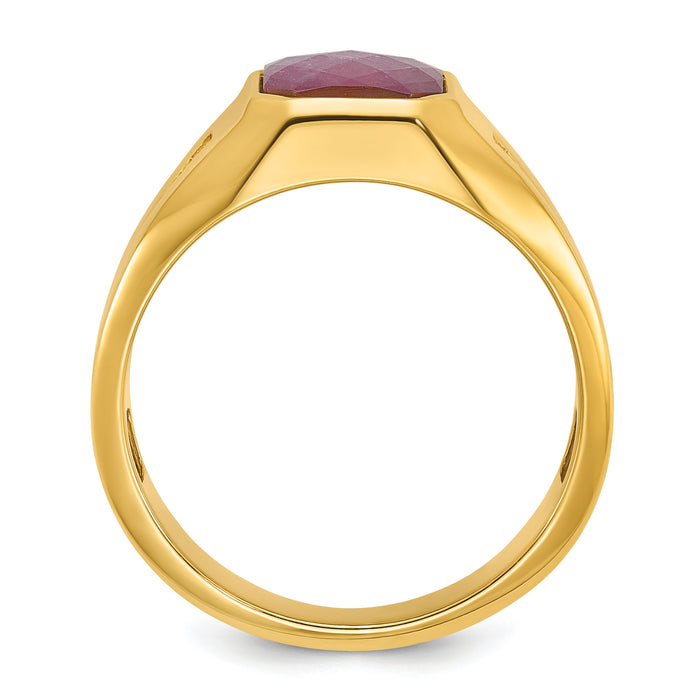 10k IBGoodman Men's Gemstone and Diamond Ring Mounting-B52140