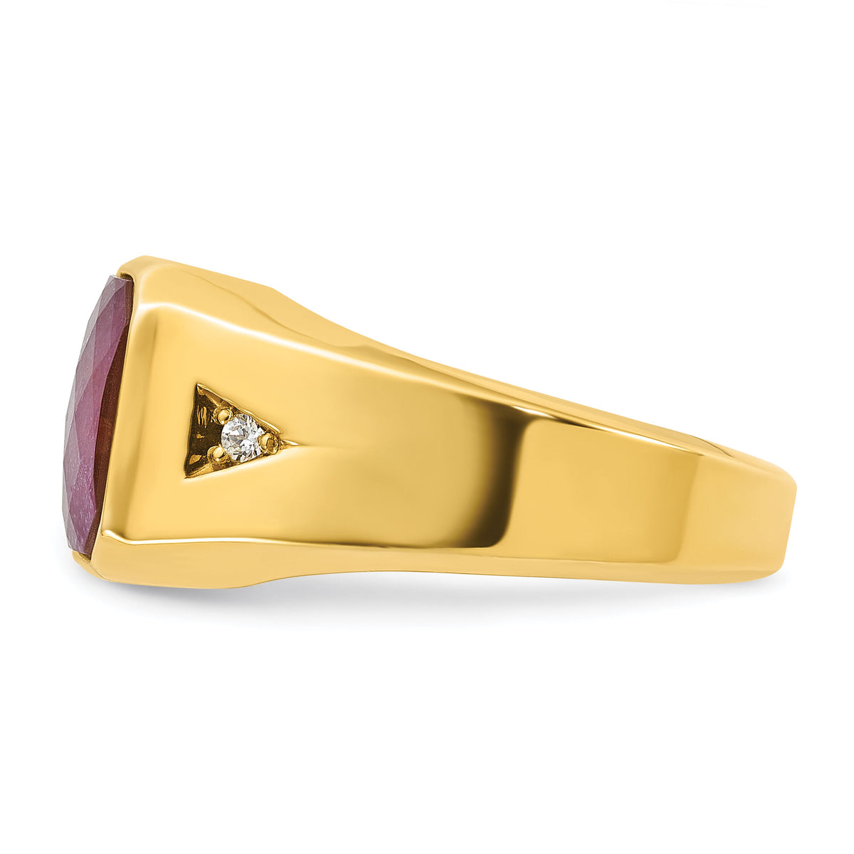 10k IBGoodman Men's Gemstone and Diamond Ring Mounting-B52140