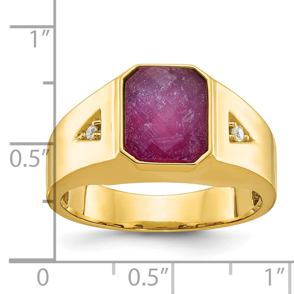 10k IBGoodman Men's Gemstone and Diamond Ring Mounting-B52140