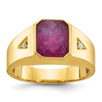 10k IBGoodman Men's Gemstone and Diamond Ring Mounting-B52140