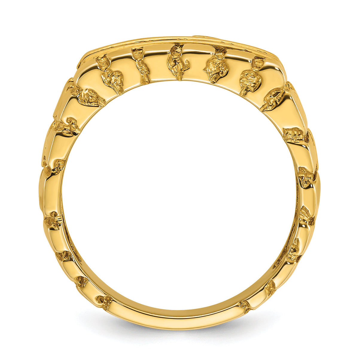 14k IBGoodman Men's Diamond Nugget Complete Ring-B56415