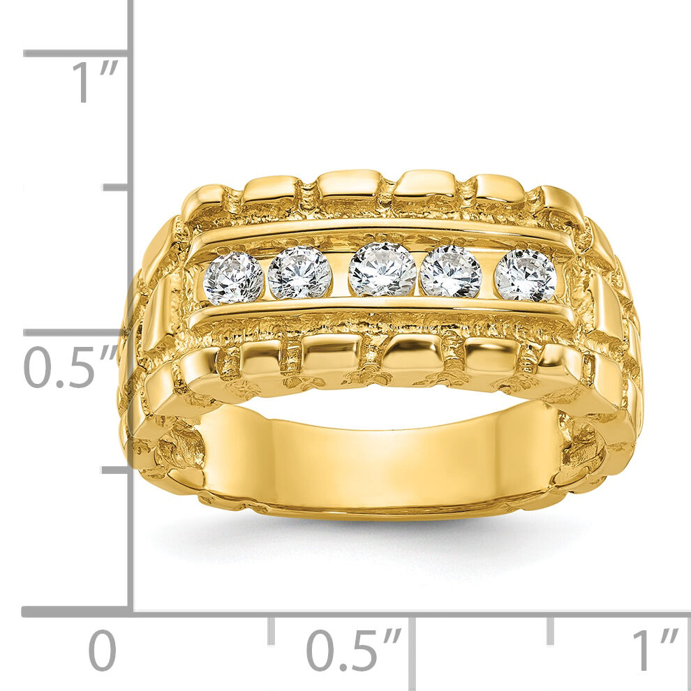 14k IBGoodman Men's Diamond Nugget Complete Ring-B56415