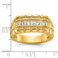14k IBGoodman Men's Diamond Nugget Complete Ring-B56415