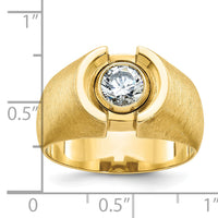 14k IBGoodman Men's Polished and Satin Diamond Ring Mounting-B56419