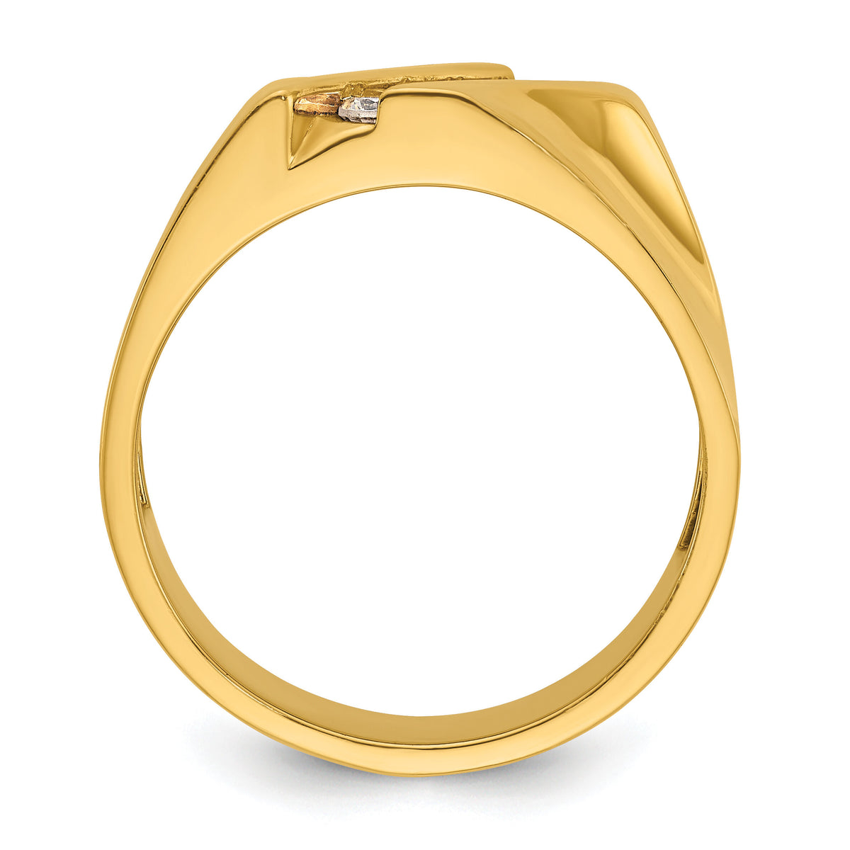 14k IBGoodman Men's Polished 4-Stone Diamond Ring-B56530