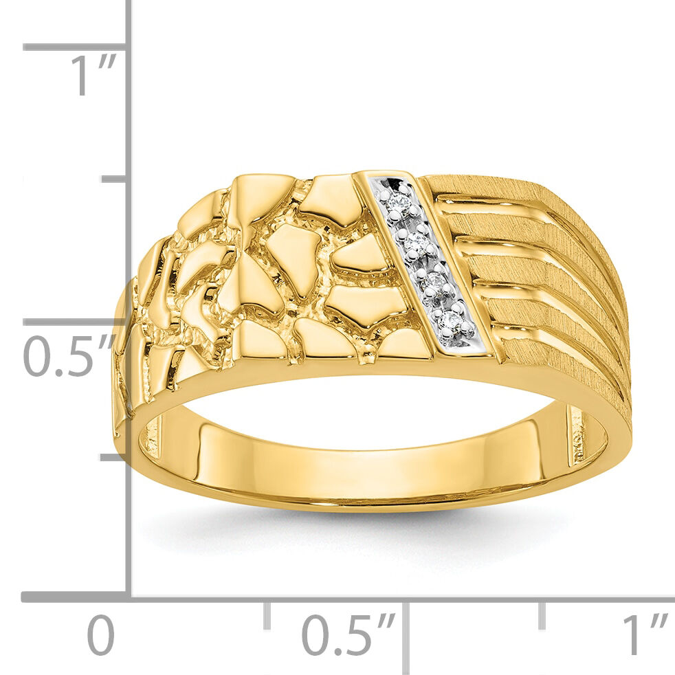 10k IBGoodman Men's Diamond Nugget Ring Mounting-B56605