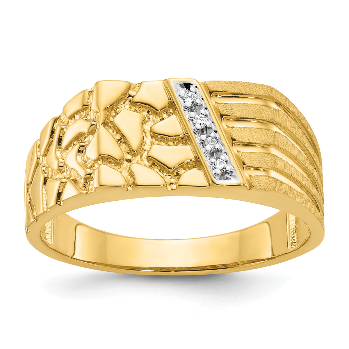 10k IBGoodman Men's Diamond Nugget Ring Mounting-B56605-0Y
