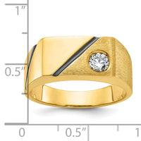 10k IBGoodman Men's Polished and Satin Diamond Ring Mounting-B56625