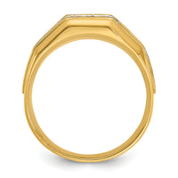 14k w/ White RH IBGoodman Men's Polished/Satin 5-Stone Diamond Ring-B56684