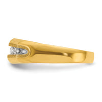 14k w/ White RH IBGoodman Men's Polished/Satin 5-Stone Diamond Ring-B56685
