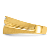 10k IBGoodman Men's Polished Satin and Grooved Ring Mounting-B56689
