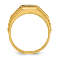 14k w/ White RH IBGoodman Men's Polished/Satin 5-Stone Diamond Ring-B56716