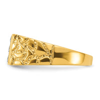 14k .02 ct Lab Grown Diamond VS/SI+ G+ Textured Men's Nugget Ring-B56785