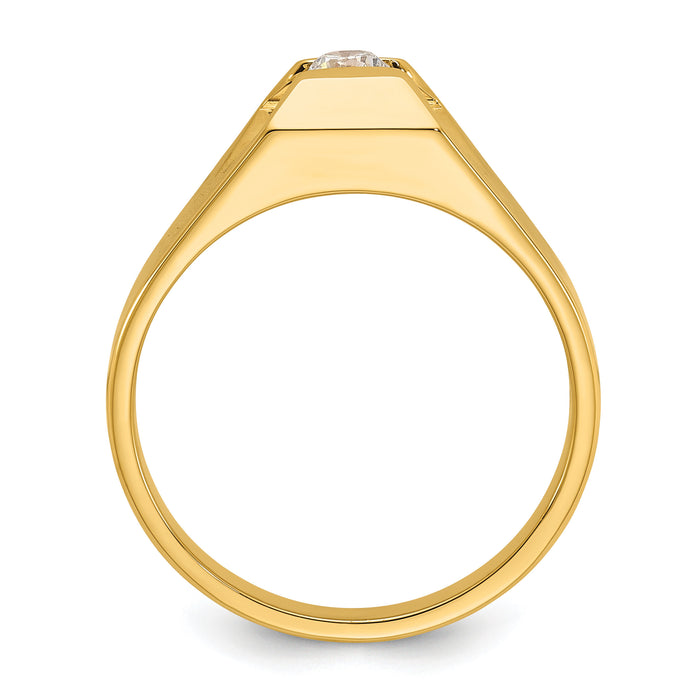 14k IBGoodman Men's Polished 1/4 Carat AA Diamond Ring-B56789