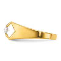 14k IBGoodman Men's Polished 1/4 Carat AA Diamond Ring-B56789