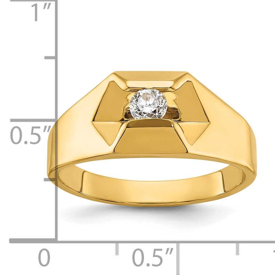 14k IBGoodman Men's Polished 1/4 Carat AA Diamond Ring-B56789