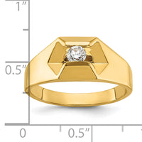 14k IBGoodman Men's Polished 1/4 Carat AA Diamond Ring-B56789