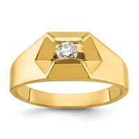 14k IBGoodman Men's Polished 1/4 Carat AA Diamond Ring-B56789