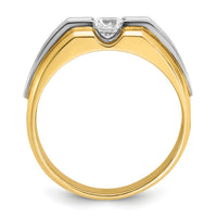 14k Two-tone 1/2 ct Lab Grown Diamond VS/SI+ G+ Complete Men's Ring-B56841