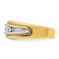 14k Two-tone IBGoodman Men's 1/2 carat Diamond Complete Ring-B56841-4YWAA